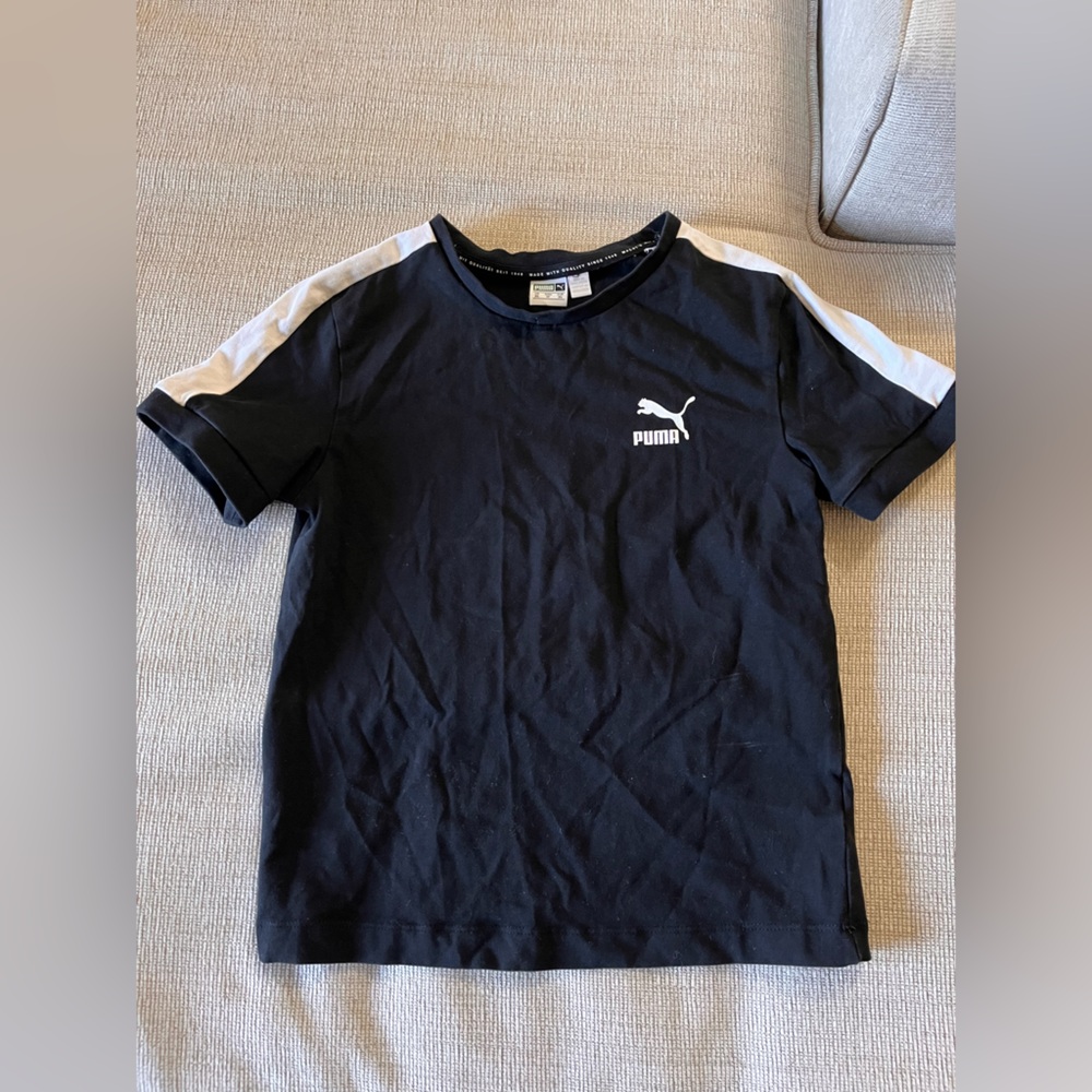 PUMA Women’s Solid Neck Cotton Black T-shirt